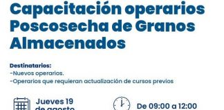 Capacitación operarios poscosecha de granos almacenados