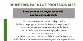 De interés para los profesionales (matrícula 2022)