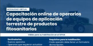 Último curso para el personal que opera equipos de aplicación de fitosanitarios.