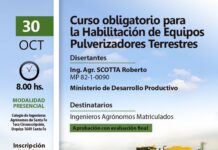 Curso Obligatorio para la Habilitación de Equipos Terrestres de Pulverizadores Terrestres