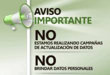 Comunicado Importante. No pedimos datos personales de los matriculados