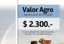 VALOR AGRO y Nuevos VALORES vigentes desde el 01/10/2026